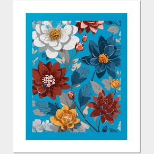 flower pattern Posters and Art